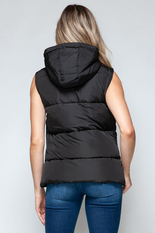 Snobbish Snap and Zip Closure Hooded Vest Snobbish Snap and Zip Closure Hooded Vest