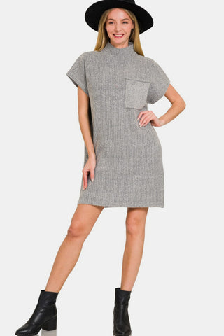 Zenana Short Sleeve Sweater Mini Dress Zenana Short Sleeve Sweater Mini Dress