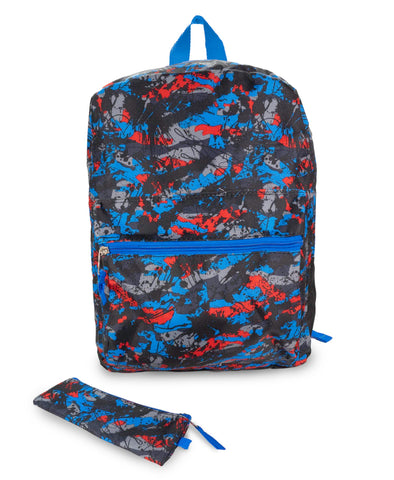 Blue Red Camo 16" Backpack Blue Red Camo 16" Backpack