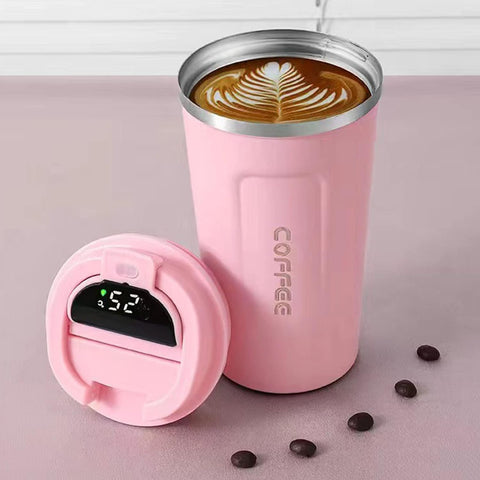 Double Wall Stainless Steel Vacuum Mug with LED Temperature Display Double Wall Stainless Steel Vacuum Mug with LED Temperature Display