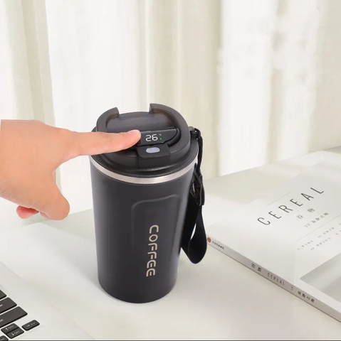 Double Wall Stainless Steel Vacuum Mug with LED Temperature Display Double Wall Stainless Steel Vacuum Mug with LED Temperature Display