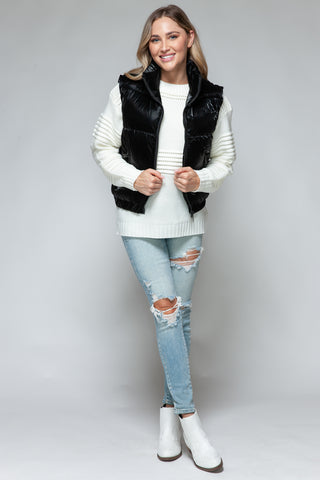 Snobbish Fine Fur Lining Quilted Vest Snobbish Fine Fur Lining Quilted Vest