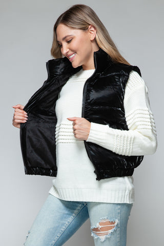 Snobbish Fine Fur Lining Quilted Vest Snobbish Fine Fur Lining Quilted Vest