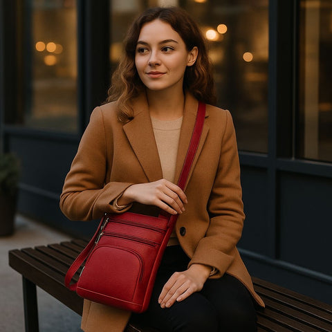 Genuine Leather Crossbody Purse Bag Genuine Leather Crossbody Purse Bag