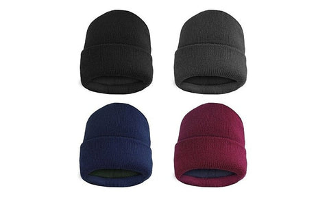 Fleece Lined Fold Over Thermal Winter Hat Fleece Lined Fold Over Thermal Winter Hat