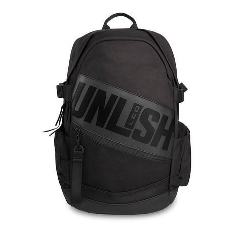 UNLSH 18” Black Performance Laptop Backpack – Sleek, Bold & Built for Action