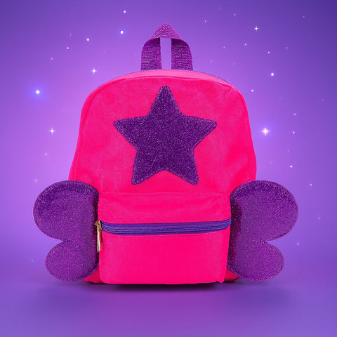 Bright Pink & Purple Star Backpack – Perfect for Preschool and School Adventures