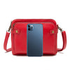 Crossbody Leather Shoulder Bag and Clutch with Stainless Steel Card Wallet