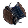 Crossbody Leather Shoulder Bag and Clutch with Stainless Steel Card Wallet