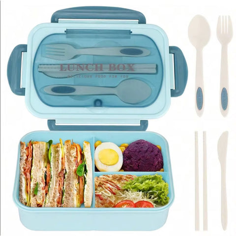 Microwave Safe Insulated Lunch Box with Utensils Set