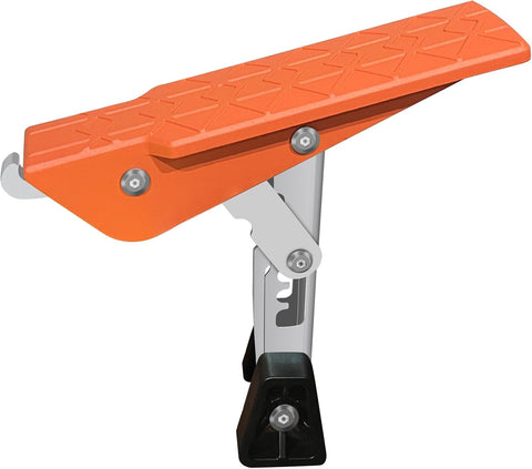 Car Door Step, Universal Vehicle Latch Step for Car Roof Access, 4 Gears Folding Stand Pedal with Both Feet, Fits Most SUV, Truck (Orange)