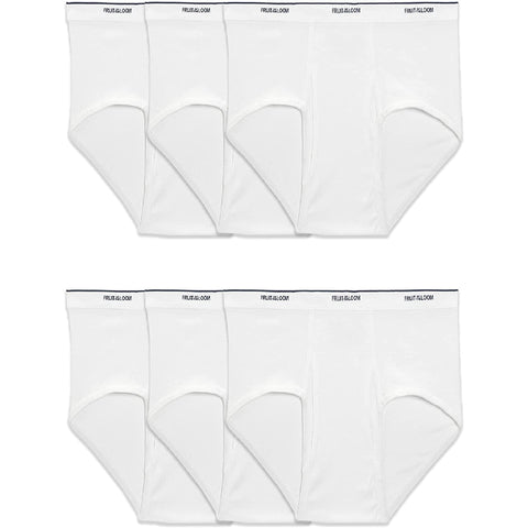 Fruit of the Loom Men's Classic Brief, White, Assorted 6 Pack