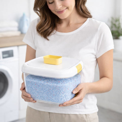 Clear Airtight Storage Container with Scoop – Large Capacity Multi-Use Organizer for Rice, Grains, Detergent