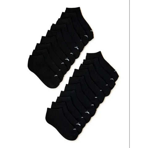 Xtreme 20 Pack Black No-Show Socks