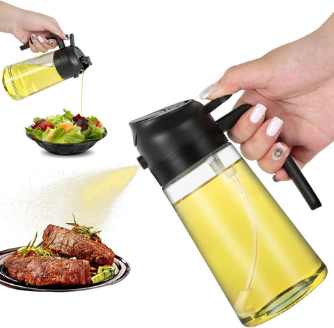 2 in 1 Oil Spray and Dispenser for Healthy Cooking 16 oz.