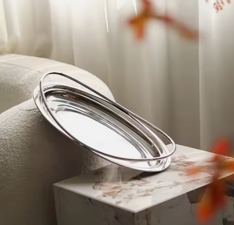 Elegant Serving Asymmetrical Champagne Fruit Tray
