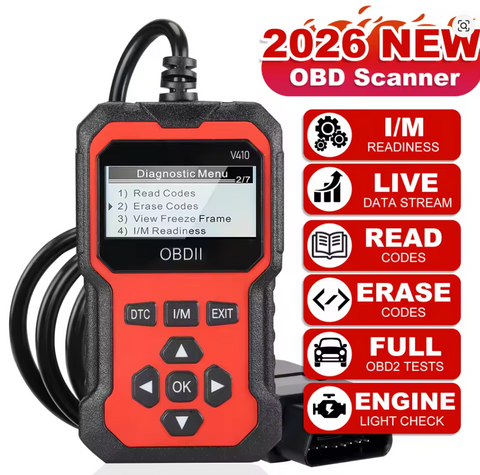 OBD2 Scanner V410 Car Diagnostic Tool – Auto Code Reader for All Vehicles, Engine Fault Code Reader Scanner Tool