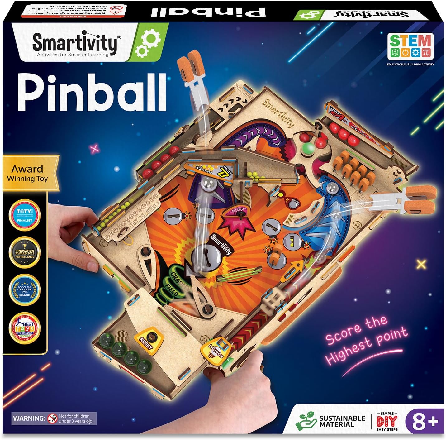 Angry Pinball DIY Pinball Machine STEM Toy for Ages 8-99 Year Old Award Winning Arca ...
