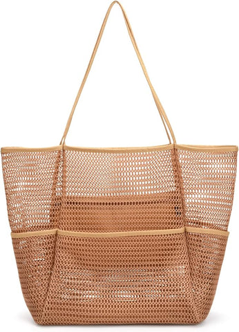 Large Mesh Beach Tote Bag – Travel & Pool Bag for Women | Vacation, Cruise & Family Essentials 2025