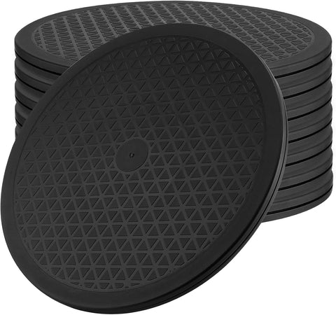8 PCS 12 Inch 360° Rotating Swivel, Rotating Swivel Stand Turntable Lazy Susan Monitor Stand for Plants, Models and Handicraft, Black