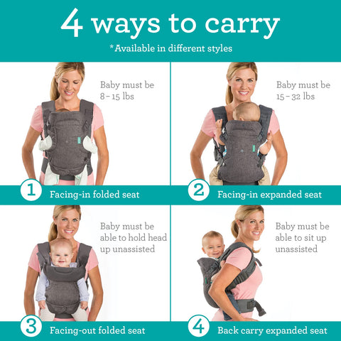 Infantino Flip Advanced 4-in-1 Baby Carrier – Rainbow