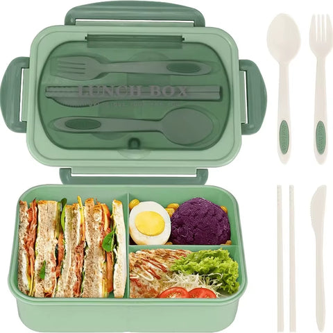 Microwave Safe Insulated Lunch Box with Utensils Set