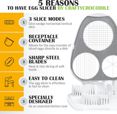 3 Mode Heavy Duty Egg Fruit Vegi Slicer Dicer and Cutter