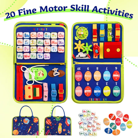 Montessori Busy Board for Toddlers – Learning Toy for Ages 1-4, Fine Motor Skills & Sensory Development Playset       4o mini