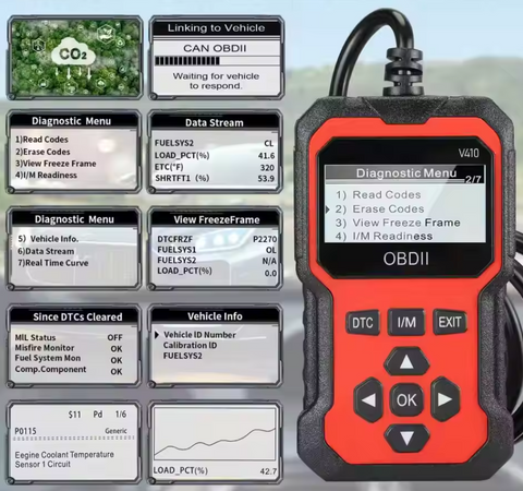 OBD2 Scanner V410 Car Diagnostic Tool – Auto Code Reader for All Vehicles, Engine Fault Code Reader Scanner Tool
