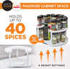 Spice Spinner Two-Tiered Spice Organizer & Holder That Saves Space, Keeps Everything Neat, Organized