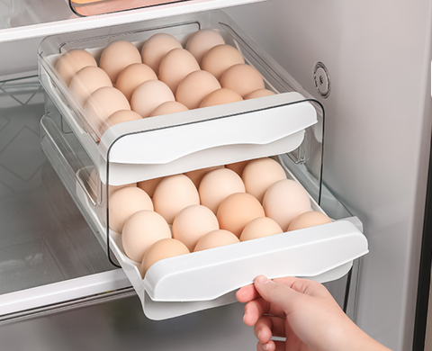 Dual-Layer Egg Storage Tray – 32-Egg Capacity