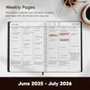 Academic Planner 2025-2026 - Hourly 2025-2026 Planner Weekly and Monthly - Appointment Book with Flexible Cover, Twin-Wire Binding - Simple Design for Productivity, June 2025 - July 2026. 8.5 x 11