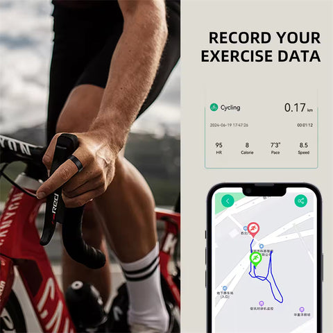 Smart Ring AI Fitness & Sleep Tracker, Waterproof Activity Monitor for iOS & Android with App Connectivity