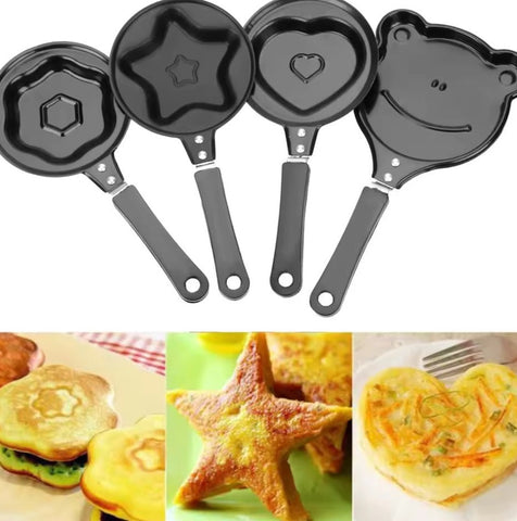 Set of 4 Breakfast Egg Omelet Pancake Flip Non-Stick Pan