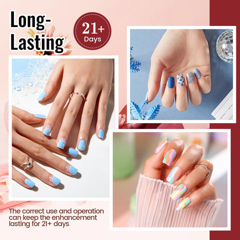 Gel Nail Polish Set Kit with UV Light 32 Colors Gel Polish Nail + 4 Functional Adhesive Bottles Kit Soak Off Manicure Tools Gifts for Women