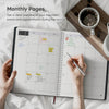 Academic Planner 2025-2026 - Hourly 2025-2026 Planner Weekly and Monthly - Appointment Book with Flexible Cover, Twin-Wire Binding - Simple Design for Productivity, June 2025 - July 2026. 8.5 x 11
