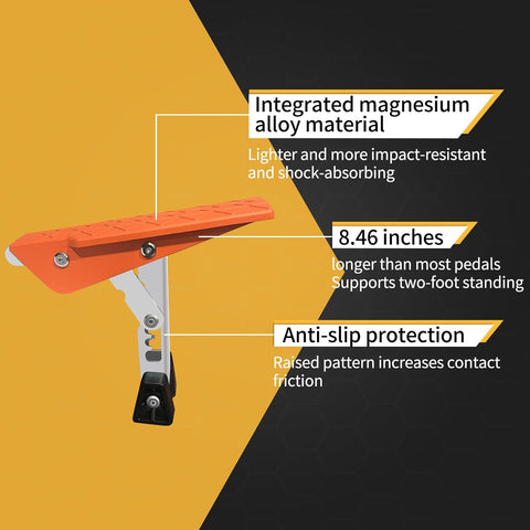 Car Door Step, Universal Vehicle Latch Step for Car Roof Access, 4 Gears Folding Stand Pedal with Both Feet, Fits Most SUV, Truck (Orange)