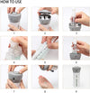 4-in-1 Smart Travel Bottles Set, Includes 4 Empty Reusable 40-ml Cosmetic Toiletry Containers for Shampoo, Soap, Lotions, Skincare, Makeup Products, Sanitizer