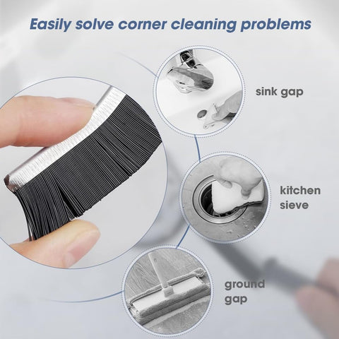 Crevice Cleaning Brush, Hard Bristle Small Cleaning Brushes, Grout Cleaner Brush, Toilet Brush, Scrub Brush for Shower Tile, Skinny Gap Cleaning Tools for Household Use, Bathroom, Kitchen