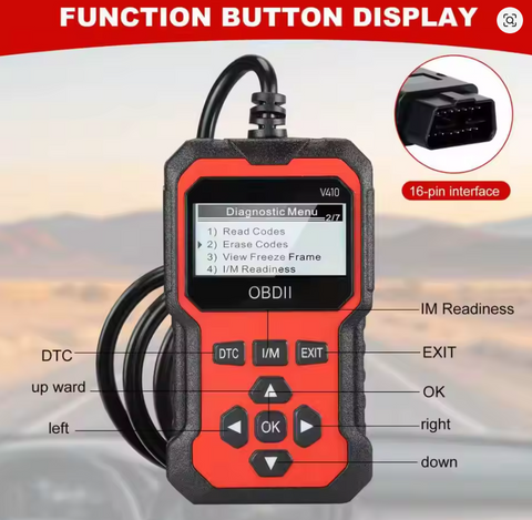 OBD2 Scanner V410 Car Diagnostic Tool – Auto Code Reader for All Vehicles, Engine Fault Code Reader Scanner Tool