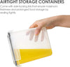 24 Pack Plastic Airtight Food Storage Containers with Lids Labels