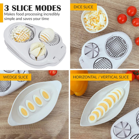 3 Mode Heavy Duty Egg Fruit Vegi Slicer Dicer and Cutter