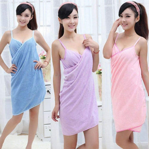 Microfiber Towel Wrap Bathrobe Quick Dry Shower Dress