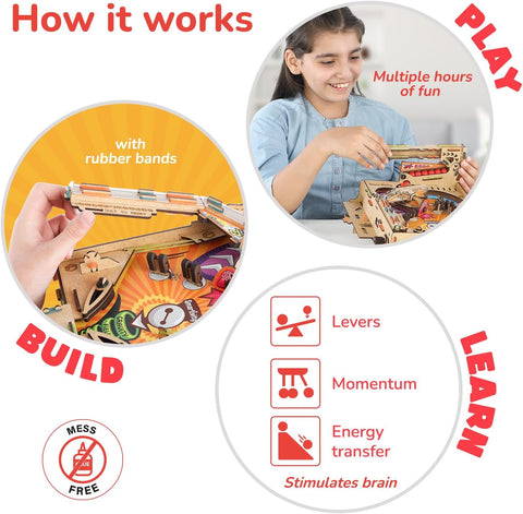 DIY Pinball Machine STEM Toy for Ages 8-99 Year Old Award Winning Arcade Game