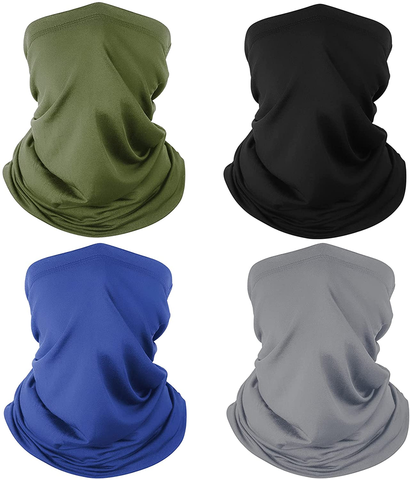 10 Pack Bandana Neck Gaiter Face Mask- Assorted Colors