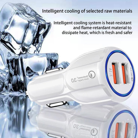 QC 3.0 Dual USB Fast Car Charger (3.1A)