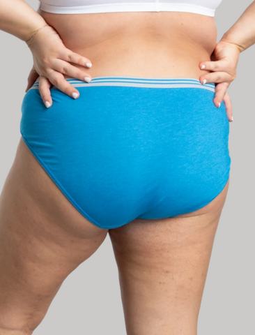 Women's Plus Fit for Me® Heather Cotton Hi-Cut Panty, Assorted 6 Pack