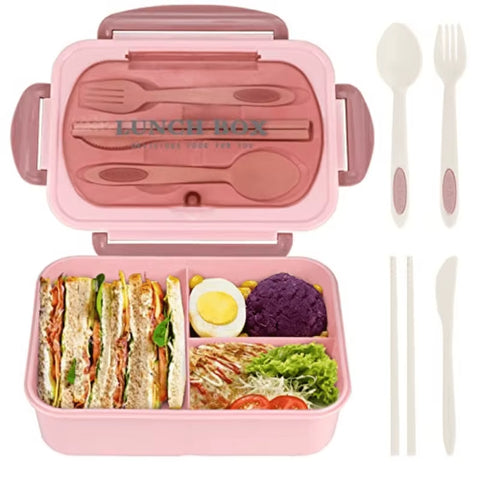 Microwave Safe Insulated Lunch Box with Utensils Set