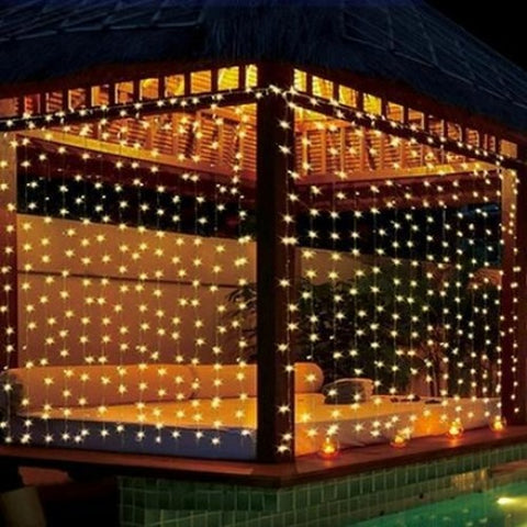 10Ft 300-LED String Curtain Lights- Assorted Colors
