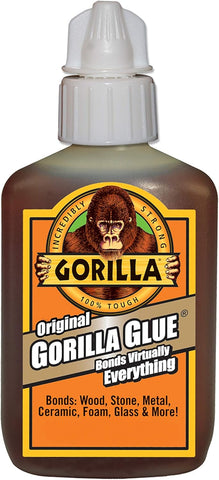 Gorilla Original Gorilla Glue, Waterproof Polyurethane Glue, 2 Ounce Bottle, Brown